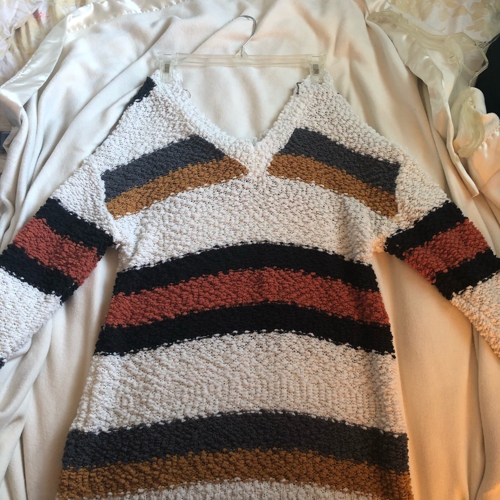 Striped knitted sweater